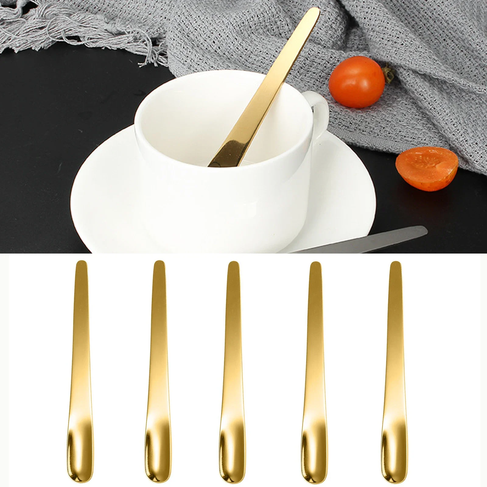 Kitchen Appliances Australia - 5PCS Coffee Spoon Stainless Steel Flat
