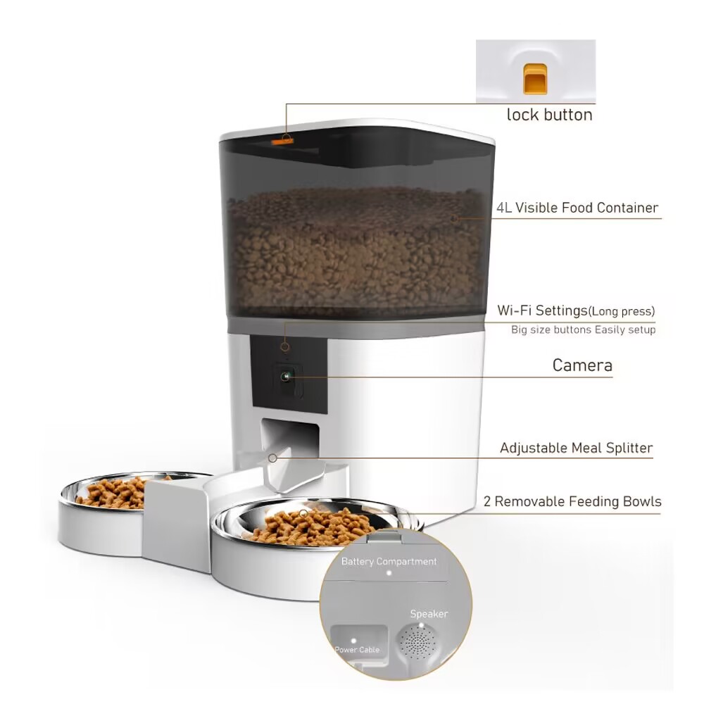 4L Automatic Cat Feeder Smart  - Kitchen Appliances Video ulasan dan harga