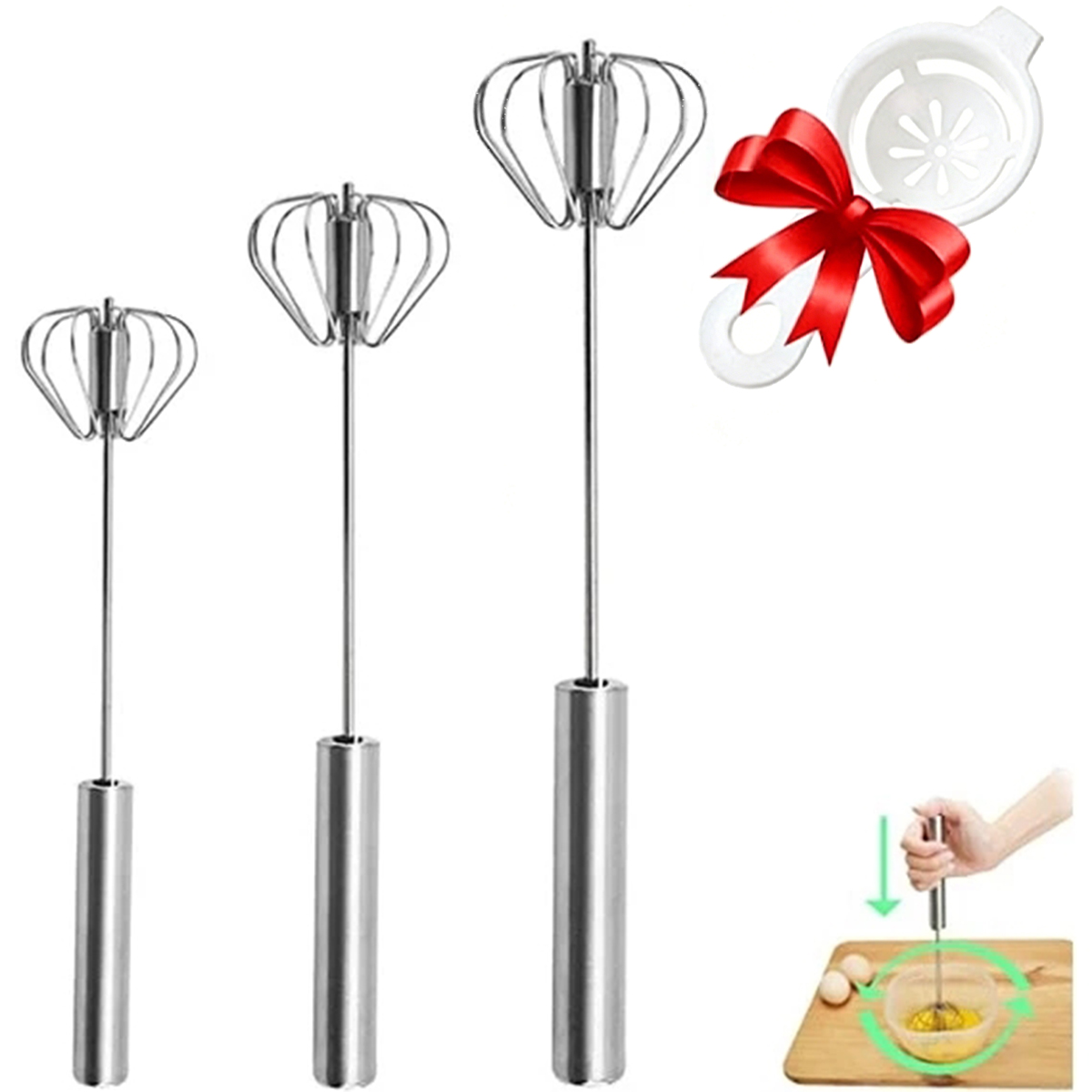 1/3pcs Stainless Steel Egg Bea - Kitchen Appliances Australia ulasan dan harga